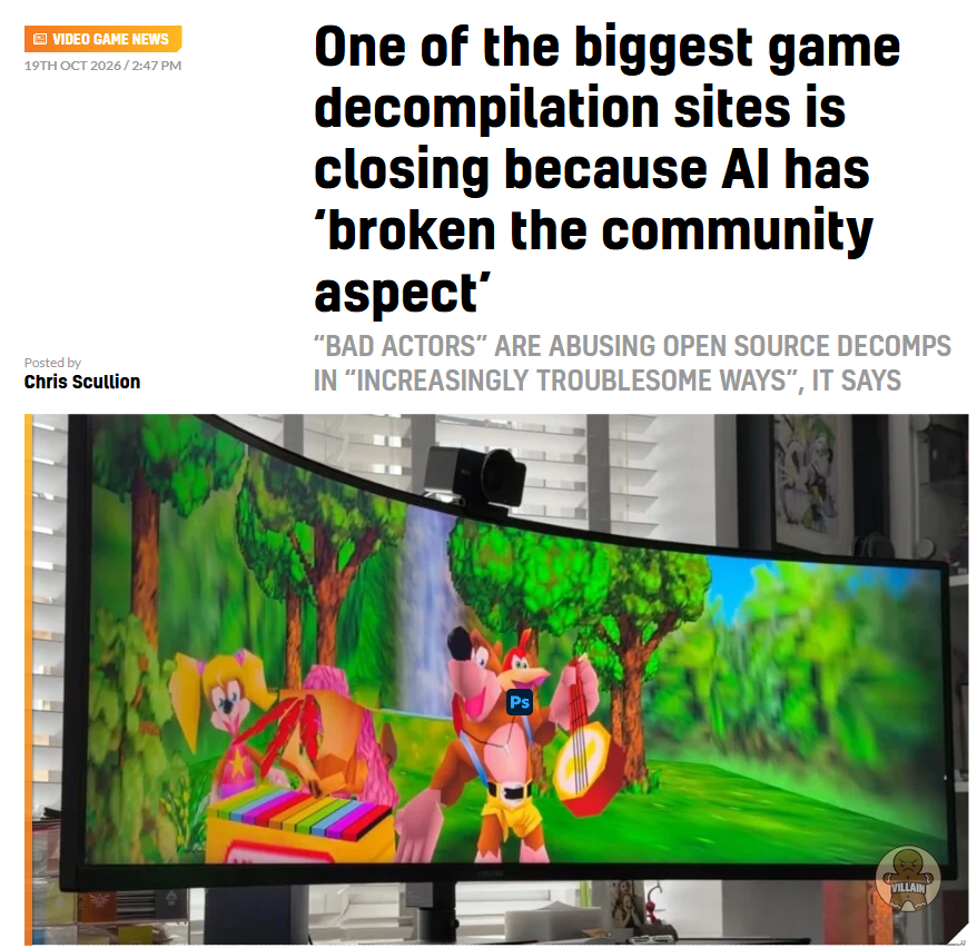 AI 때문에 고전 게임 역공학 커뮤니티의 대표 사이트가 운영 축소 관련 이미지 1