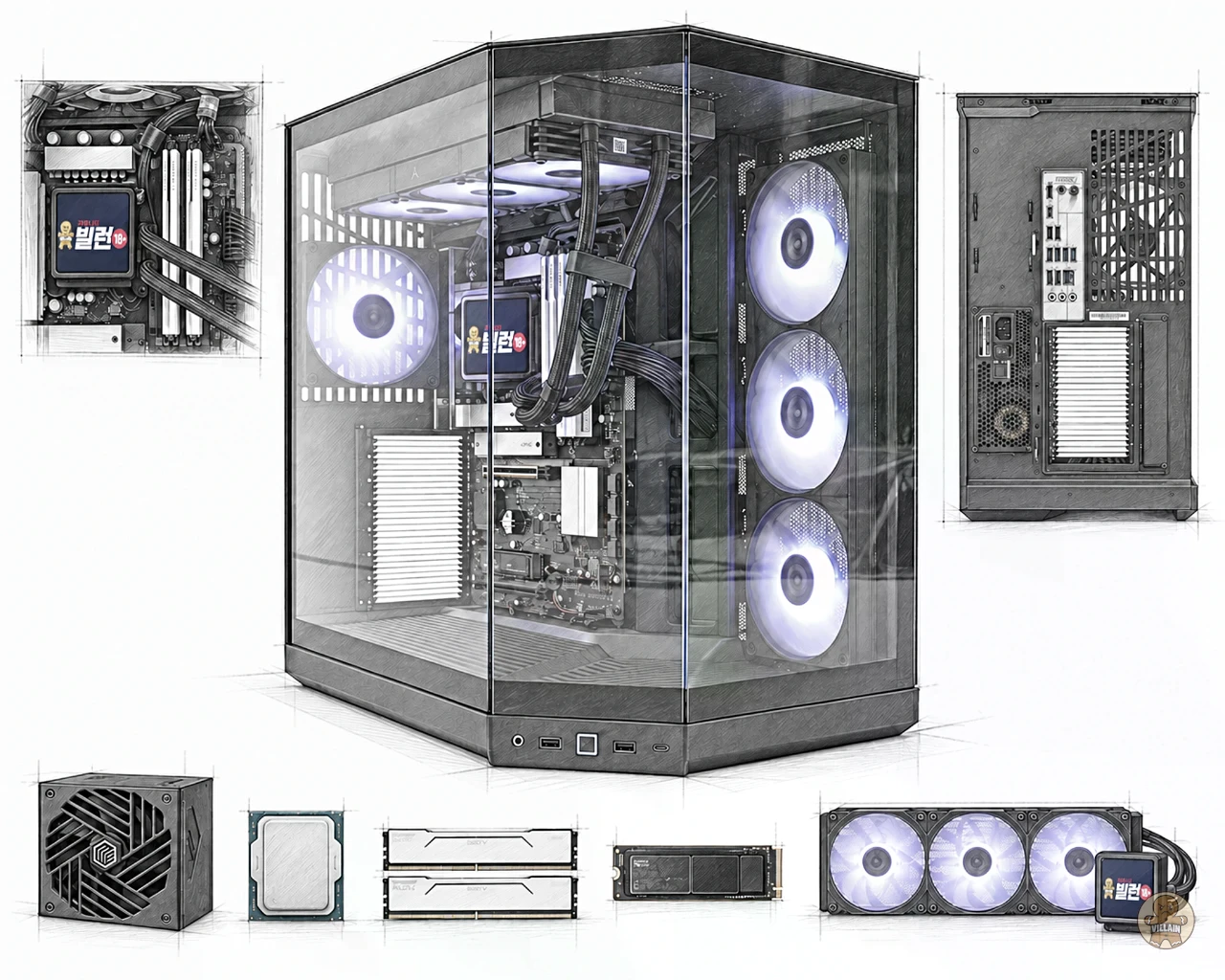 HYTE Y50 RGB 피치 블랙 [써보니] 진화한 어항케이스! 관련 이미지 1
